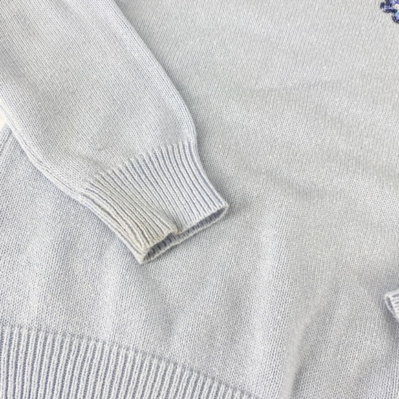 Gymboree Winter Blossom Blue Sequin Sweater Size 5/6 Embroidered - Picture 6 of 7